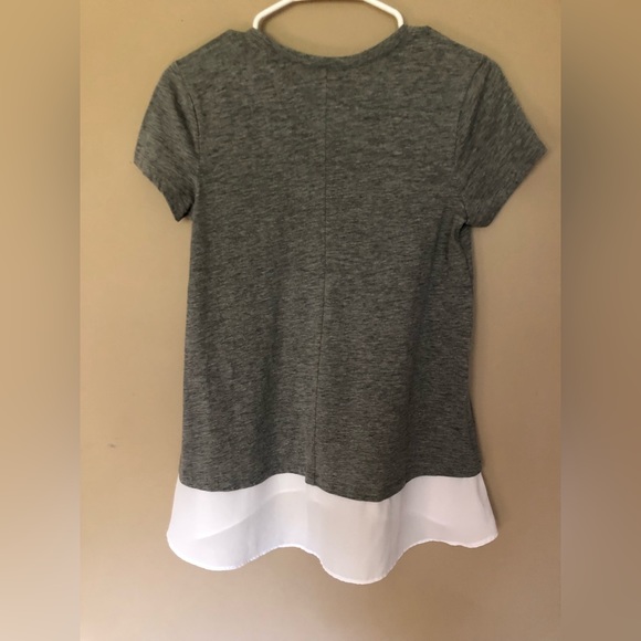 Cato grey tshirt with white sheer hem - Picture 4 of 4